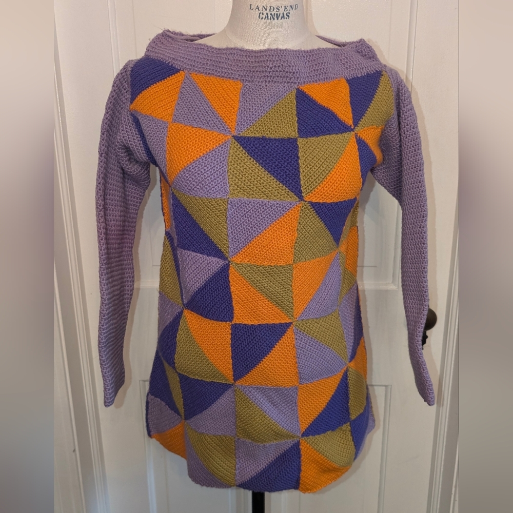 Vintage knit bell bottoms and top